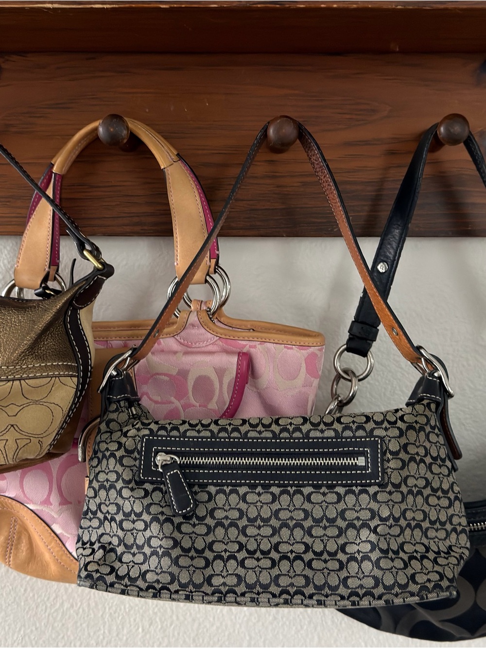 Vintage Coach Y2K Purse Lot of 4 Signature Shoulder Bags Baguette Soho 90s 2000s